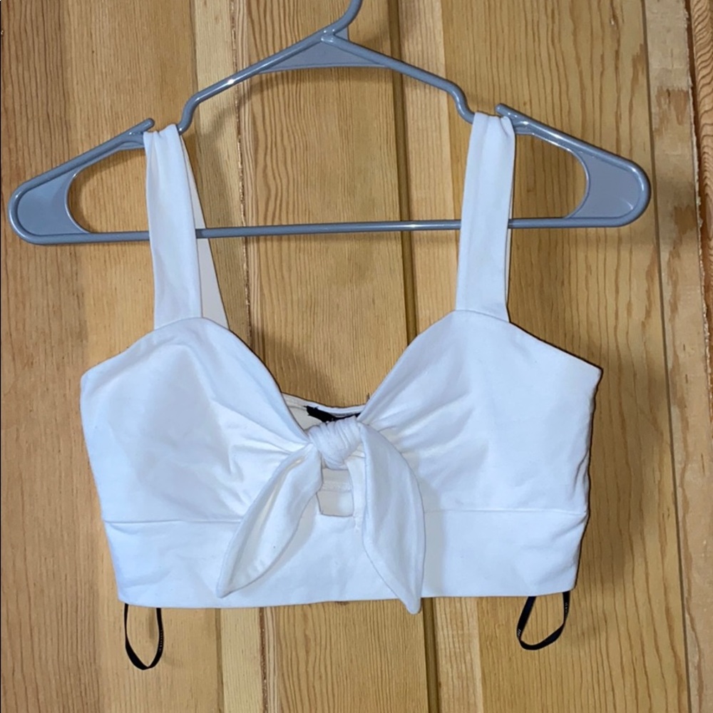 Forever 21 white cropped top